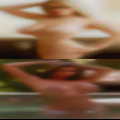 Woman looking swing with women